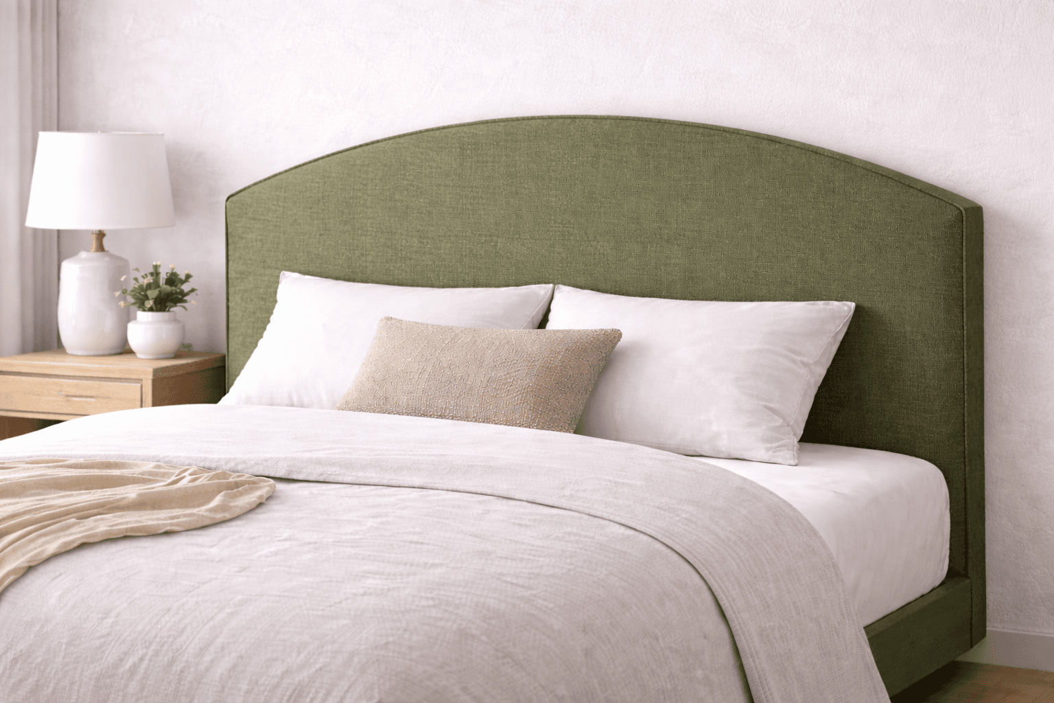 Curved Upholstered Headboard